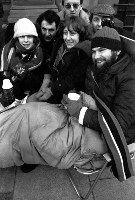 Framed Print : Elton John fans spent the night in sub-zero temperatures to make sure of getting tickets Framed Print : Elton John fans spent the night in sub-zero temperatures to make sure of getting tickets