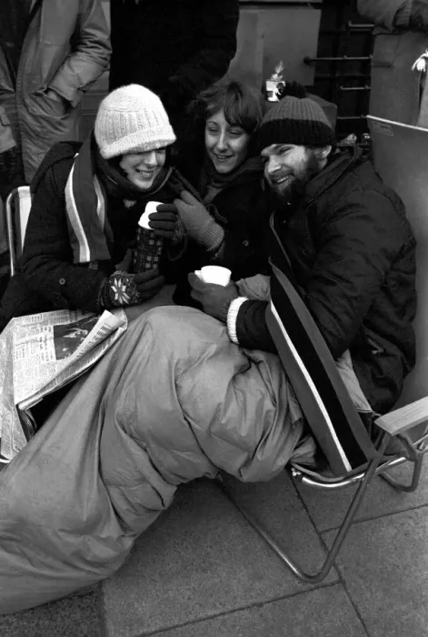 Framed Print : Elton John fans spent the night in sub-zero temperatures to make sure of getting tickets