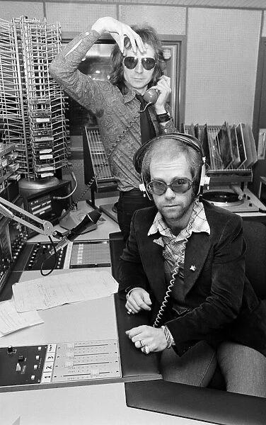 Elton John makes a whistle-stop visit to Birmingham and spends an hour as a disc jockey