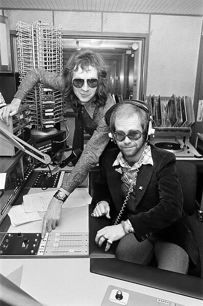 Elton John makes a whistle-stop visit to Birmingham and spends an hour as a disc jockey