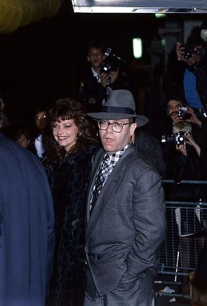 Elton John - October 1987 with his wife Renate at the Savoy Hotel