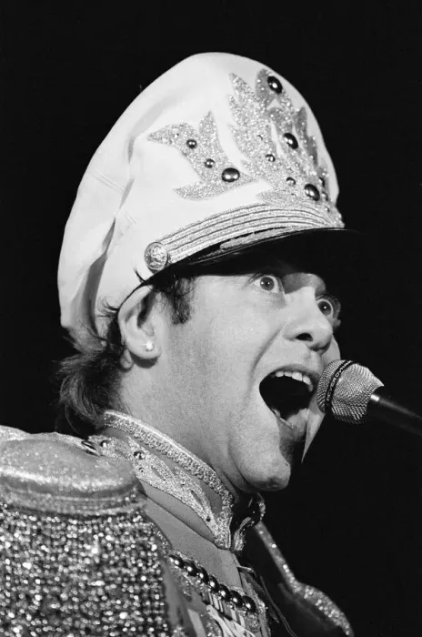 Framed Print : Elton John performing in concert at the Birmingham Odeon during his Framed Print : Elton John performing in concert at the Birmingham Odeon during his