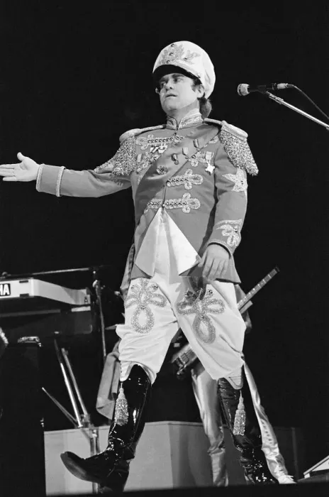 Framed Print : Elton John performing in concert at the Birmingham Odeon during his Framed Print : Elton John performing in concert at the Birmingham Odeon during his