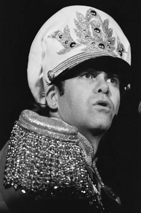 Framed Print : Elton John performing in concert at the Birmingham Odeon during his Framed Print : Elton John performing in concert at the Birmingham Odeon during his