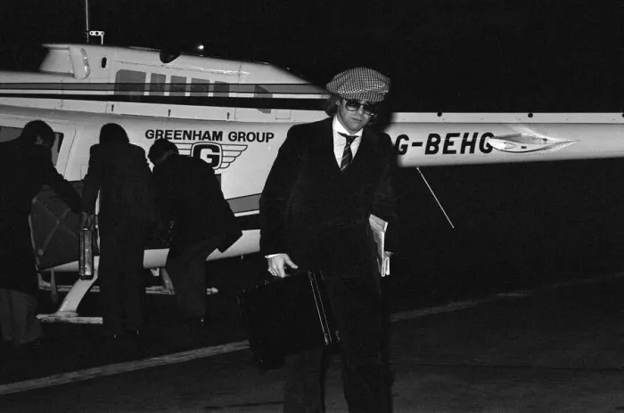Framed Print : Elton John, the pop superstar who is chairman of Watford Football Club