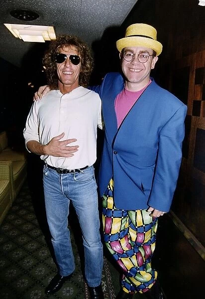 Elton John singer with Roger Daltrey from The Who at the Music Therapy Awards
