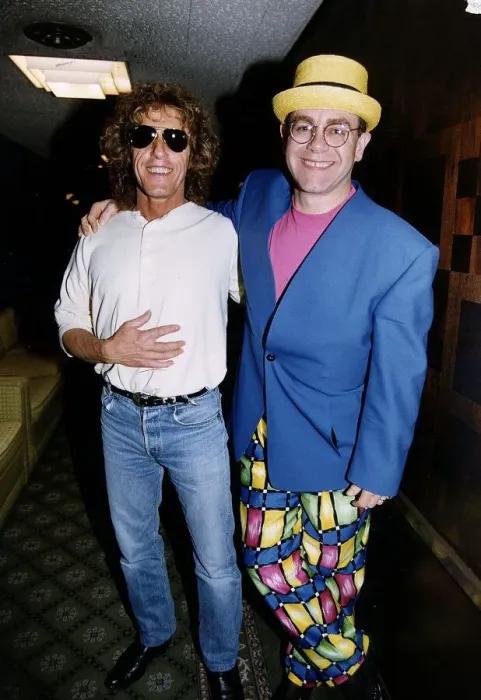 Framed Print : Elton John singer with Roger Daltrey from The Who at the Music Therapy Awards Framed Print : Elton John singer with Roger Daltrey from The Who at the Music Therapy Awards