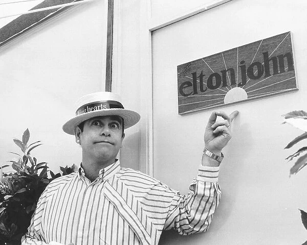 Elton John the singer at Wembley. June 1984