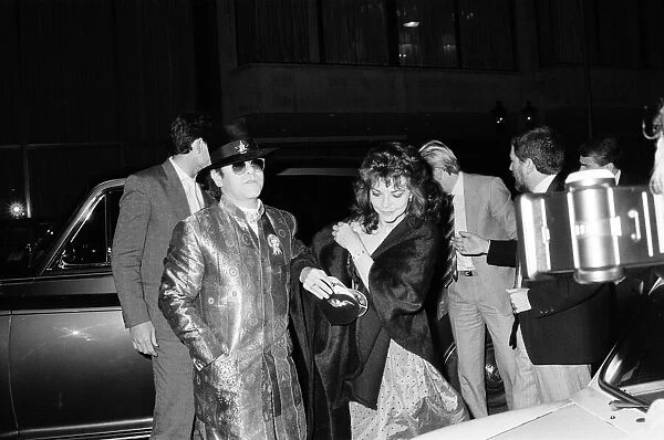 Elton John and his wife Renate. March 1985