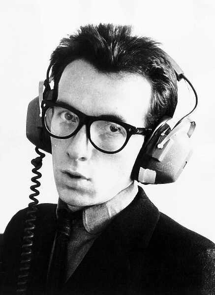 Elvis Costello, the newest sensation on the music scene, pictured 10th August 1977