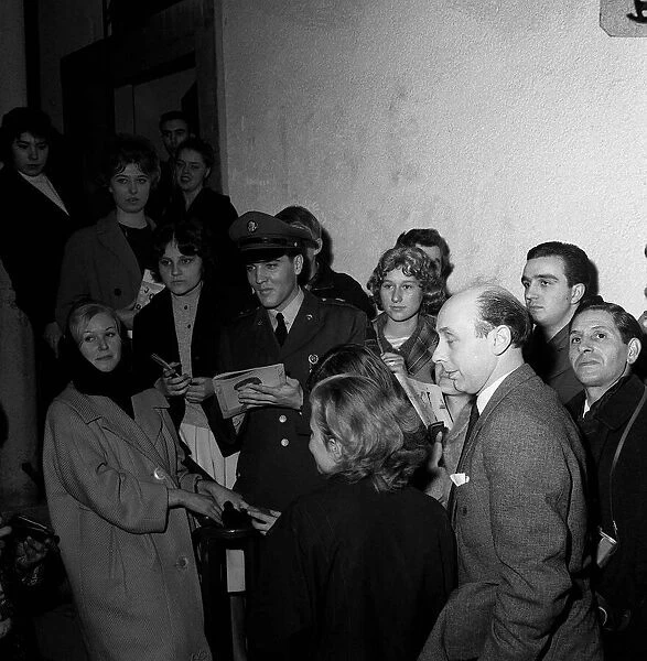 Elvis Presley with fans at press conference in Germany 1960 Donald Zec Mirror