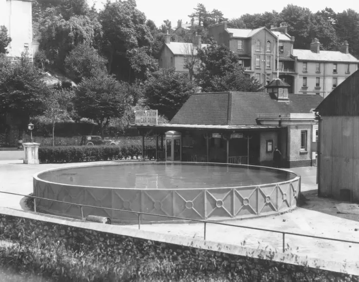 Framed Print : An emergency water tank for extinguishing fires built in the corner of the Omnibus