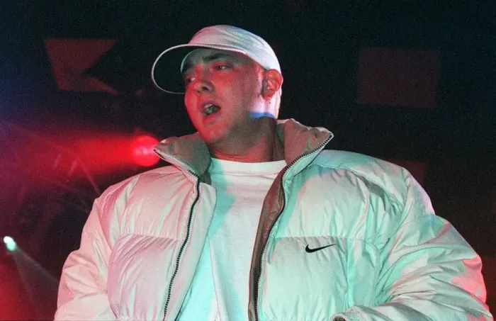 Framed Print : Eminem on stage at Glasgow Barrowlands November 1999 Framed Print : Eminem on stage at Glasgow Barrowlands November 1999