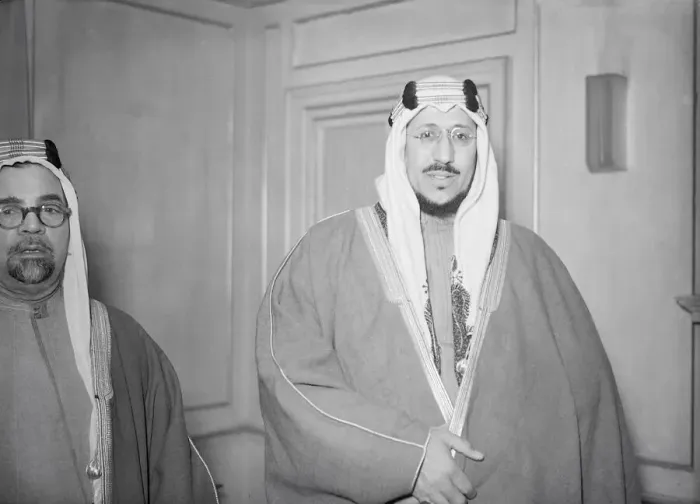 Framed Print : Emir Saud Crown Prince of Saudi Arabia February 1947 006724 / 1 Framed Print : Emir Saud Crown Prince of Saudi Arabia February 1947 006724 / 1