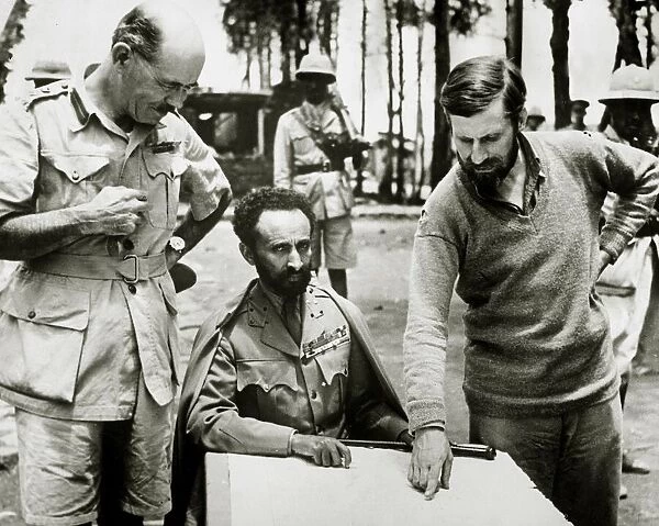 The Emperor of Abyssinia with the Brigadier and the G. S. O