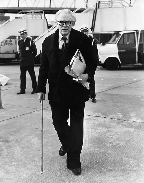Employment Secretary Michael Foot, winner of the first round of the battle for