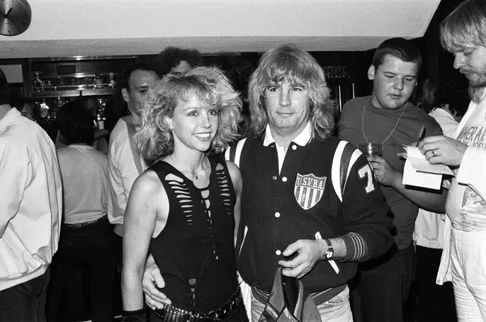 Framed Print : End of the Road party for Status Quo. Quos Rick Parfitt, with Debbie Ash Framed Print : End of the Road party for Status Quo. Quos Rick Parfitt, with Debbie Ash