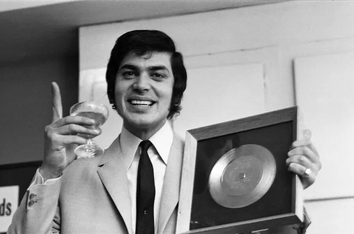 Framed Print : Engelbert Humperdinck receives a god disc at the Decca headquarters in Great Marlborough Framed Print : Engelbert Humperdinck receives a god disc at the Decca headquarters in Great Marlborough