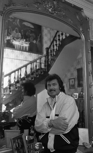 Engelbert Humperdink in the hallway at his home near Leicester