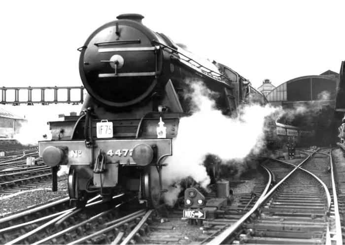 Framed Print : Engine No. 4472 The Flying Scotsman at Newcastle Central Station on 8th May 1964 Framed Print : Engine No. 4472 The Flying Scotsman at Newcastle Central Station on 8th May 1964