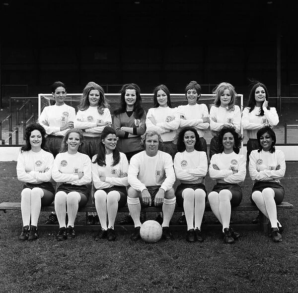England captain Bobby Moore is pictured his own World Cup team in full England strip