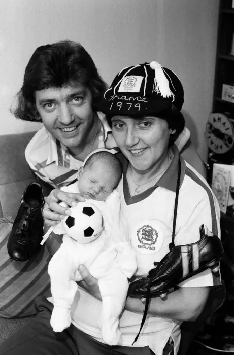 Framed Print : Former England Captain Carol Thomas with her baby. June 1986