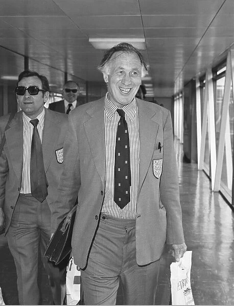 England caretaker manager Joe Mercer pictured at Heathrow Airport as the England team