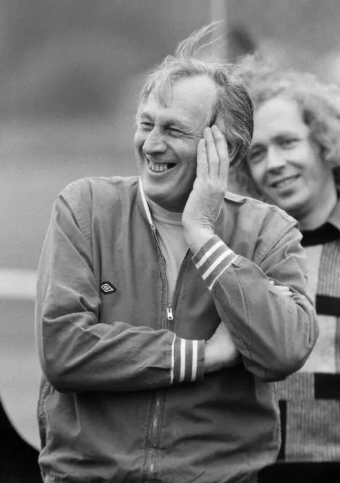 Framed Print : England caretaker manager Joe Mercer pictured during his first day in charge of the team