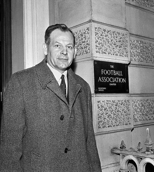 Former England football manager Walter Winterbottom leaving FA Headquarters