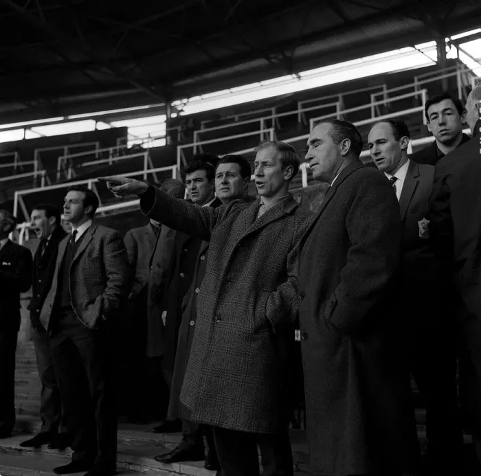 Framed Print : England Football Squad at Wembley Stadium ahead of tomorrows match v Scotland April 1963 Framed Print : England Football Squad at Wembley Stadium ahead of tomorrows match v Scotland April 1963