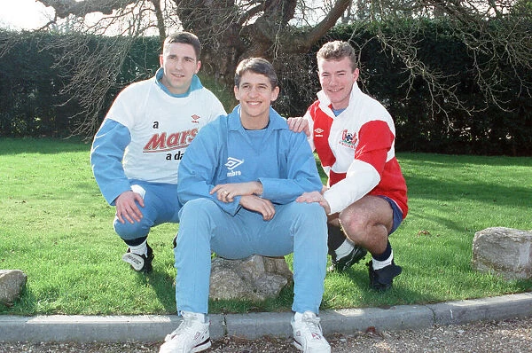 England Football Team, 17th February 1992. Photocall. David Hirst of Sheffield