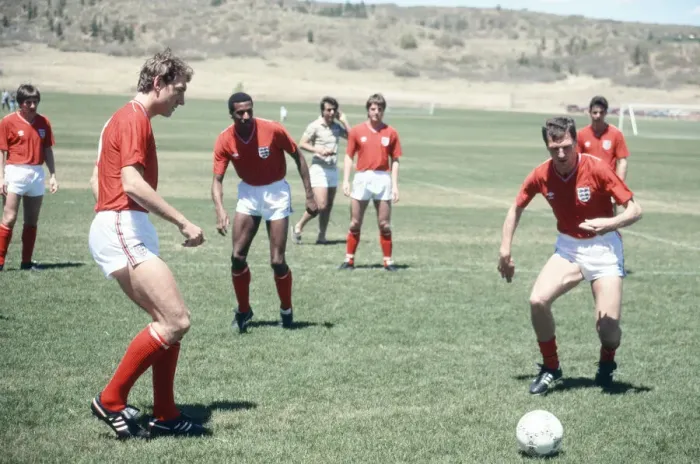 Framed Print : England football team attend a training session in Colorado Springs