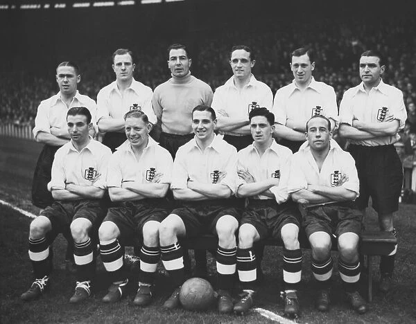 England Football Team line up at Old Trafford, Manchester ahead of their Home