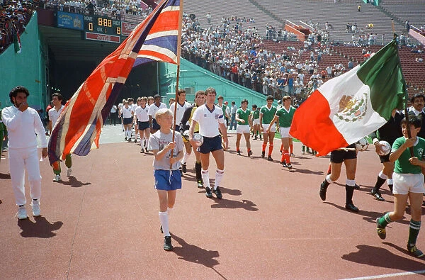 England football team take on Mexico in a friendly match in Los Angeles