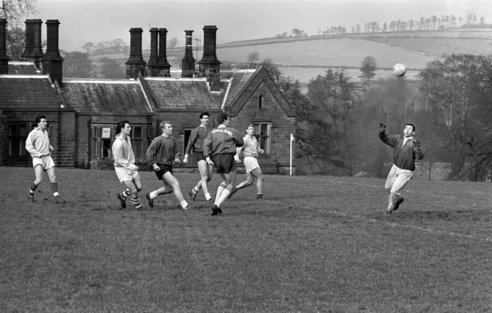 Framed Print : England football team training session at Lea Green, Derbyshire Framed Print : England football team training session at Lea Green, Derbyshire