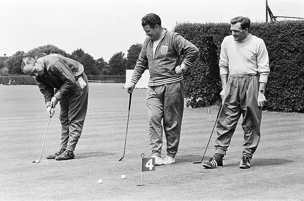 England football World Cup players training to play golf Alf Ramsey (Manager