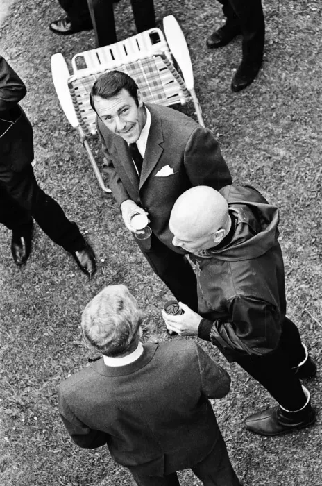 Framed Print : England footballer Jimmy Greaves meeting actor Yul Brynner during the visit of the 1966 Framed Print : England footballer Jimmy Greaves meeting actor Yul Brynner during the visit of the 1966