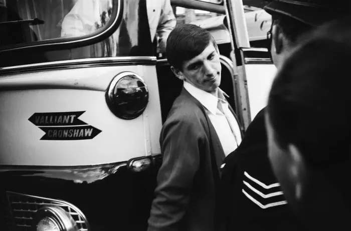 Framed Print : England footballer Martin Peters travels to Wembley with the rest of the England team Framed Print : England footballer Martin Peters travels to Wembley with the rest of the England team