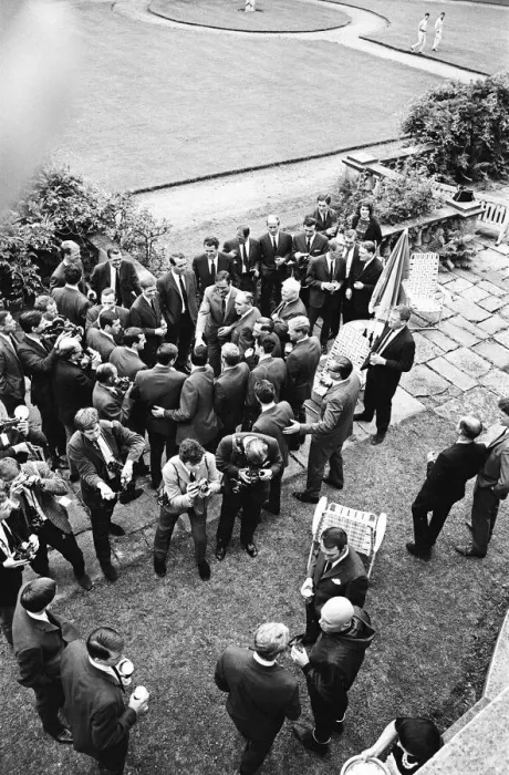 Framed Print : England footballers meeting actor Sean Connery during the visit of the 1966 England World
