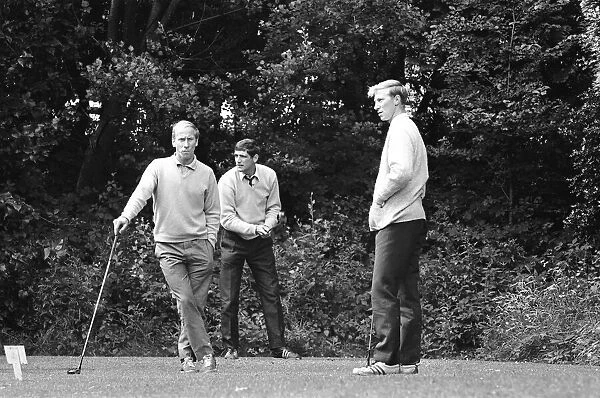 England footballing brothers jack (right) and Bobby Charlton enjoy a round of golf during