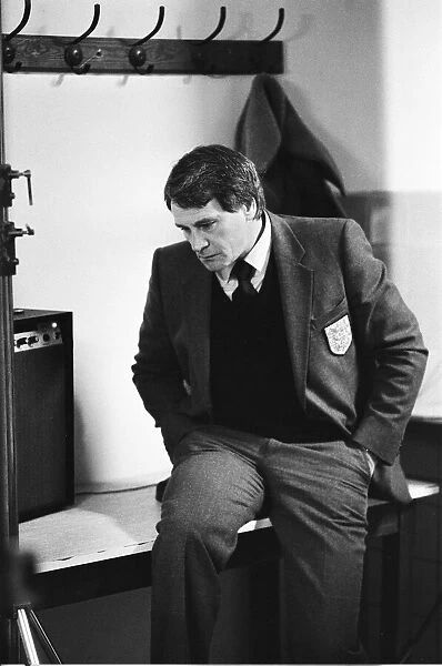 England manager Bobby Robson in the dressing room after his side