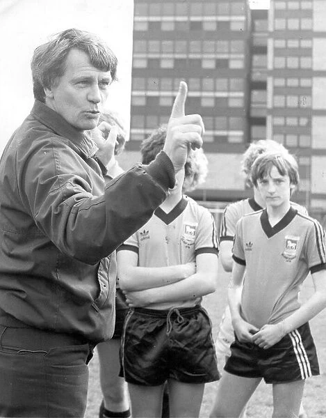 England manager Bobby Robson in the region to give young footballers advice Circa