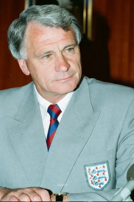 Framed Print : England manager Bobby Robson speaking during a press conference prior to the England
