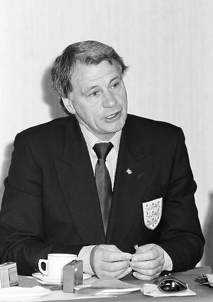 England manager Bobby Robson speaks during an England press conference
