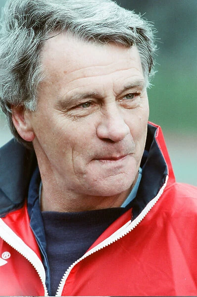 England manager Bobby Robson takes charge of a training session before his side