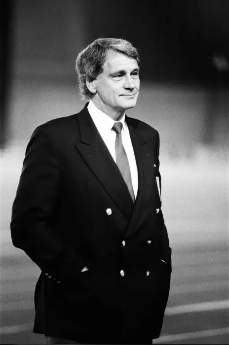 Framed Print : England manager Bobby Robson watches his sides 3-1 defeat to West Germany during Framed Print : England manager Bobby Robson watches his sides 3-1 defeat to West Germany during