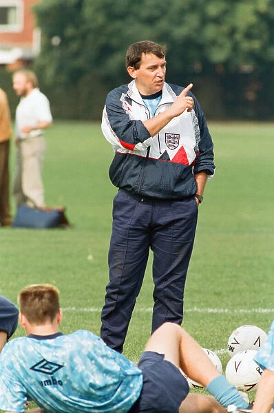 England manager Graham Taylor taking charge of a training session