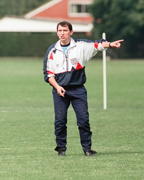 England manager Graham Taylor taking charge of a training session