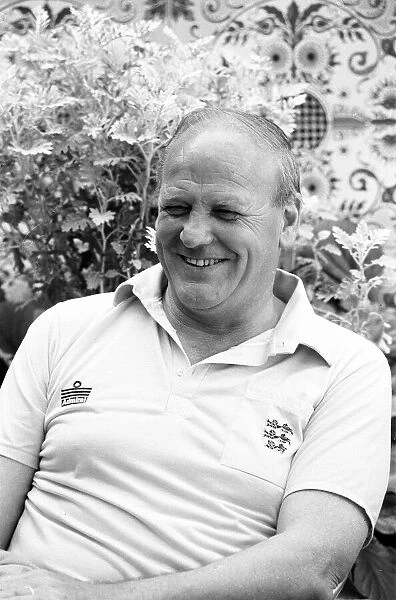 England manager Ron Greenwood in relaxed mood at the team hotel during the 1982 World Cup