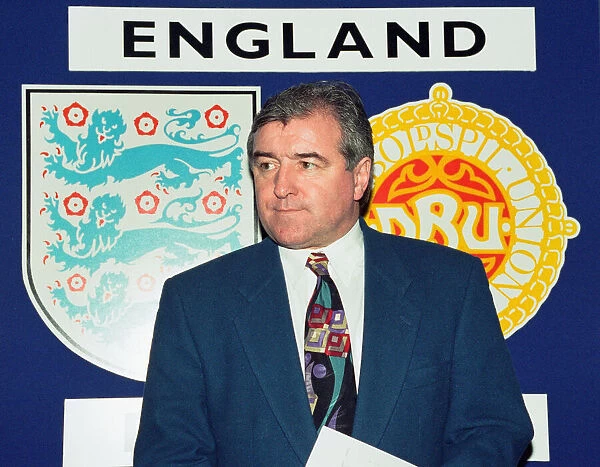 England manager Terry Venables at a press conference ahead of England